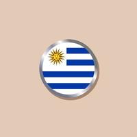 illustration du modèle de drapeau de l'uruguay vecteur