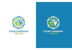 logo de forme ronde pour une entreprise dans le domaine de la santé et de la médecine vecteur