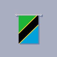 illustration du modèle de drapeau de la tanzanie vecteur