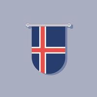 illustration du modèle de drapeau islandais vecteur