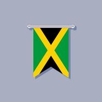 illustration du modèle de drapeau de la jamaïque vecteur