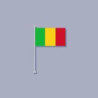 illustration du modèle de drapeau du mali vecteur