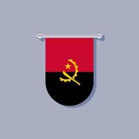 illustration du modèle de drapeau angola vecteur