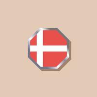 illustration du modèle de drapeau du danemark vecteur