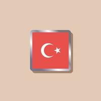 illustration du modèle de drapeau de la turquie vecteur