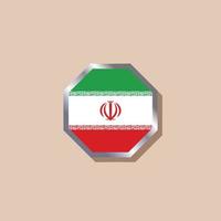 illustration du modèle de drapeau iranien vecteur