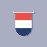 illustration du modèle de drapeau des pays bas vecteur