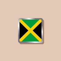 illustration du modèle de drapeau de la jamaïque vecteur