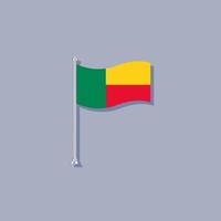 illustration du modèle de drapeau du bénin vecteur