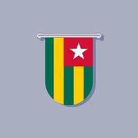 illustration du modèle de drapeau togo vecteur