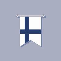 illustration du modèle de drapeau finlandais vecteur