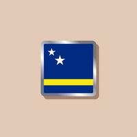 illustration du modèle de drapeau de curaçao vecteur