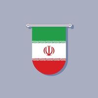 illustration du modèle de drapeau iranien vecteur