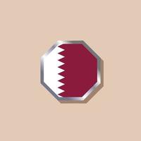 illustration du modèle de drapeau qatar vecteur