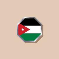 illustration du modèle de drapeau jordanien vecteur