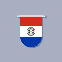 illustration du modèle de drapeau du paraguay vecteur