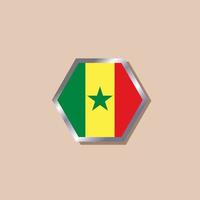 illustration du modèle de drapeau du sénégal vecteur