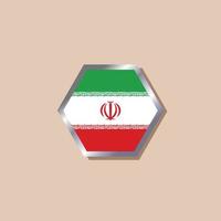 illustration du modèle de drapeau iranien vecteur