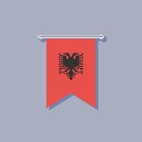 illustration du modèle de drapeau de l'albanie vecteur
