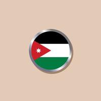 illustration du modèle de drapeau jordanien vecteur