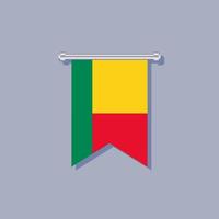 illustration du modèle de drapeau du bénin vecteur