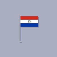 illustration du modèle de drapeau du paraguay vecteur