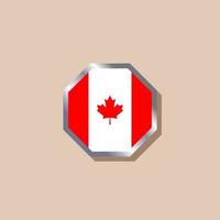 illustration du modèle de drapeau du canada vecteur