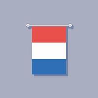 illustration du modèle de drapeau luxembourgeois vecteur