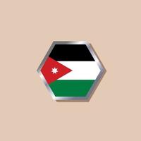 illustration du modèle de drapeau jordanien vecteur