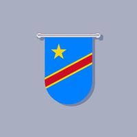 drapeau de la république démocratique du congo vecteur