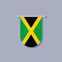 illustration du modèle de drapeau de la jamaïque vecteur