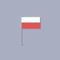 illustration du modèle de drapeau pologne vecteur