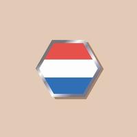 illustration du modèle de drapeau luxembourgeois vecteur