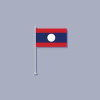 illustration du modèle de drapeau du laos vecteur