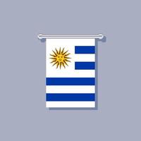 illustration du modèle de drapeau de l'uruguay vecteur