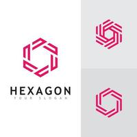 création de vecteur de logo hexagone créatif