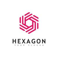 création de vecteur de logo hexagone créatif