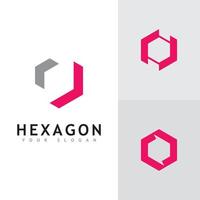 création de vecteur de logo hexagone créatif