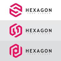 création de vecteur de logo hexagone créatif