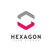 création de vecteur de logo hexagone créatif