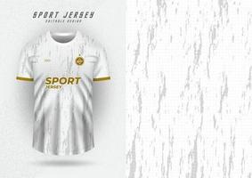 maillots de sport, maillots, chemises de course, blancs à motifs carrés délavés. vecteur