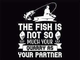 fichier de conception de t-shirt de pêche vecteur