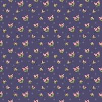 motif de fleurs violettes vecteur