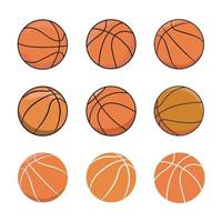 illustration de ballons de basket. icône de sport de basket-ball vecteur