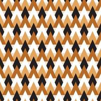 motif géométrique sans couture sur beige avec des triangles marron, noirs et blancs. parfait pour la conception textile de literie, nappe, toile cirée ou écharpe. vecteur