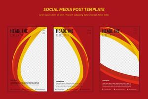 conception moderne de modèle de publication de médias sociaux, pour le marketing numérique en ligne ou le modèle de marketing d'affiches vecteur