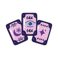 cartes de divination ésotériques vecteur