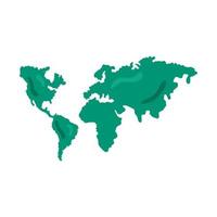 cartes de la planète terre verte vecteur