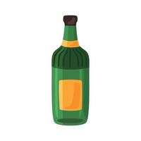 bouteille d'alcool verte vecteur