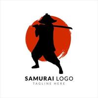 illustration de samouraï pour la conception de logo et de mascotte vecteur